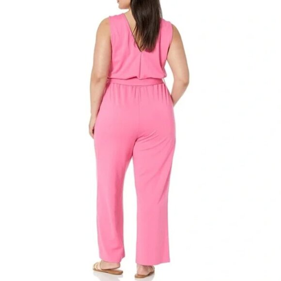 The Drop Caralyn Sleeveless Wrap Jumpsuit Pink Size XXL NWT - Picture 2 of 9